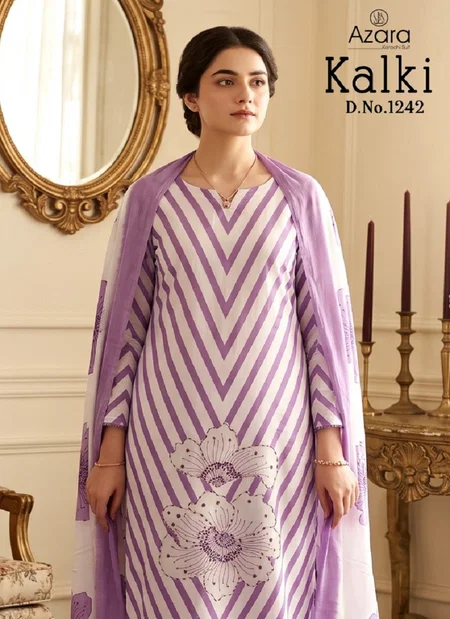 Kalki 1242 A To D By Radhika Azara Jam Cotton Printed Dress Material